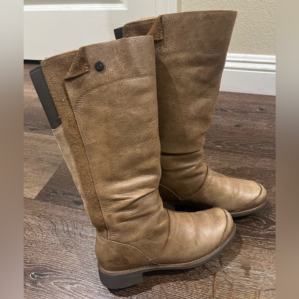 The North Face Leather riding Boots brown size 6.5